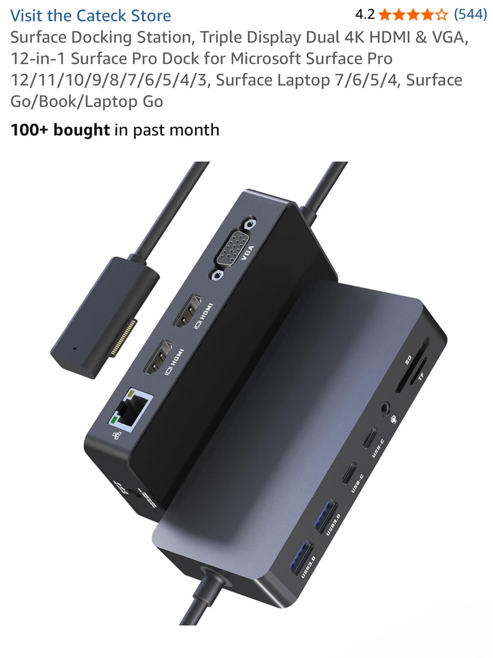 Universal Multiport Laptop Docking Station - Space Gray